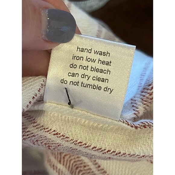 Three Graces London Red & White Striped Linen Open Back Georgianna Midi Dress 6 - Picture 11 of 11